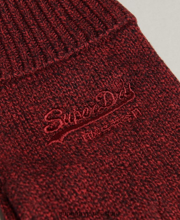 必須の無地の手袋 男性 Superdry アクセサリー 赤 2J62PZ1703