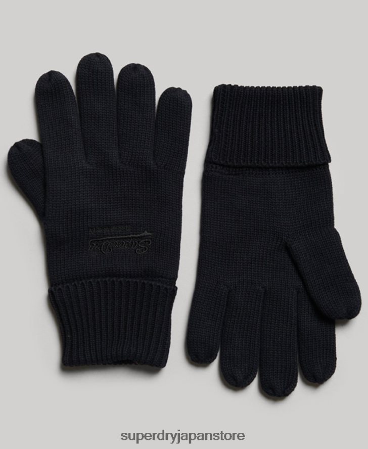 必須の無地の手袋 男性 Superdry アクセサリー 海軍 2J62PZ1705