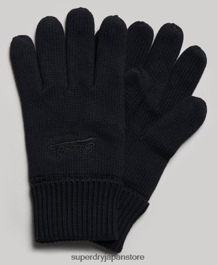 必須の無地の手袋 男性 Superdry アクセサリー 海軍 2J62PZ1705
