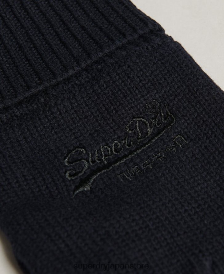 必須の無地の手袋 男性 Superdry アクセサリー 海軍 2J62PZ1705