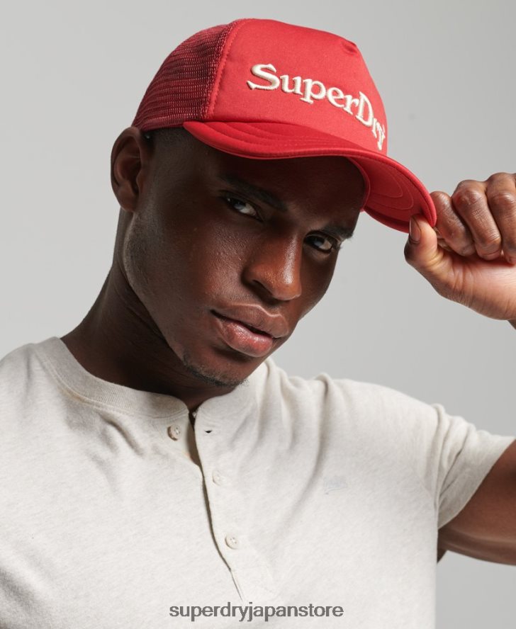 グラフィックトラッカーキャップ 男性 Superdry アクセサリー 赤 2J62PZ1709