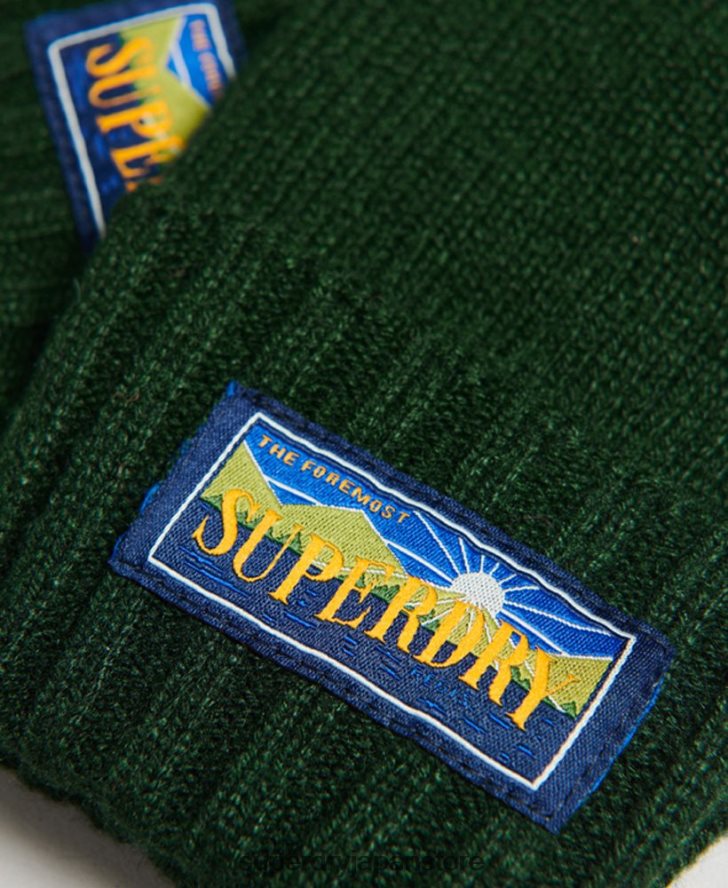 ウールブレンドレーダー手袋 男性 Superdry アクセサリー 緑 2J62PZ1712