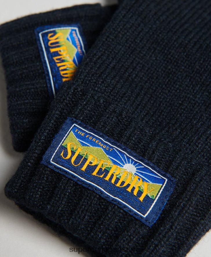 ウールブレンドレーダー手袋 男性 Superdry アクセサリー 海軍 2J62PZ1713