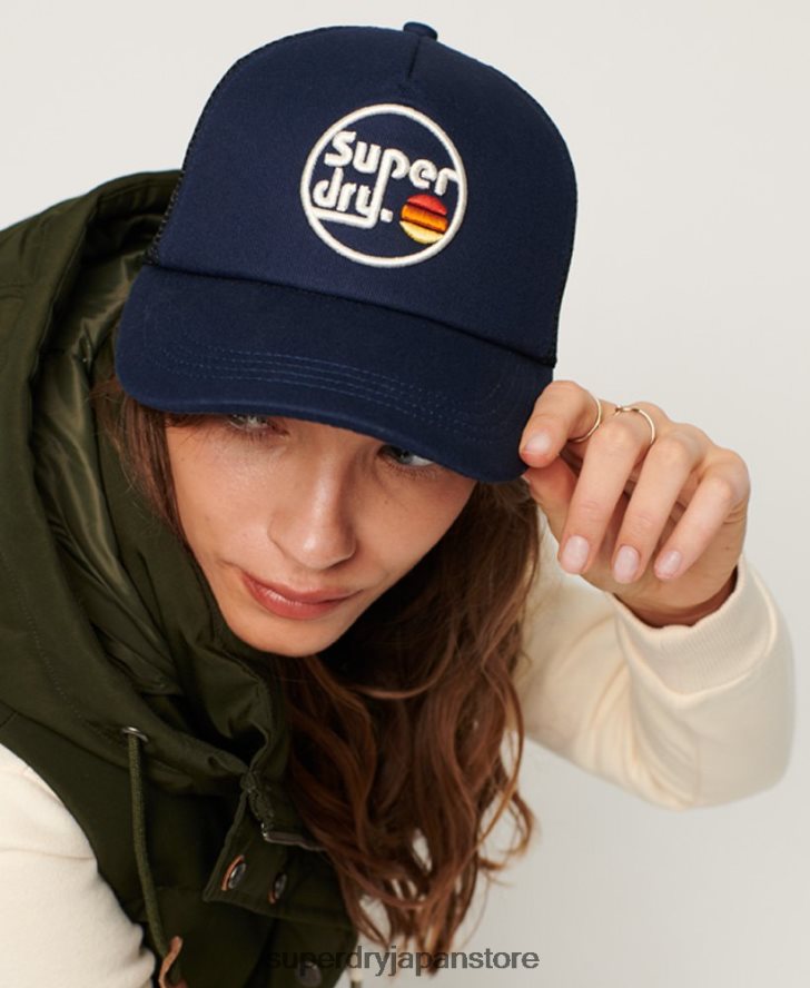 ヴィンテージのトラッカーキャップ 男性 Superdry アクセサリー 海軍 2J62PZ1715