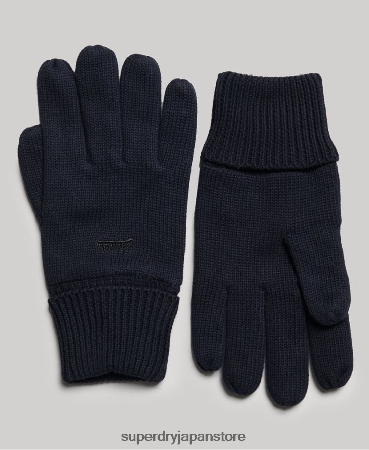 ヴィンテージロゴ手袋 男性 Superdry アクセサリー 海軍 2J62PZ1722