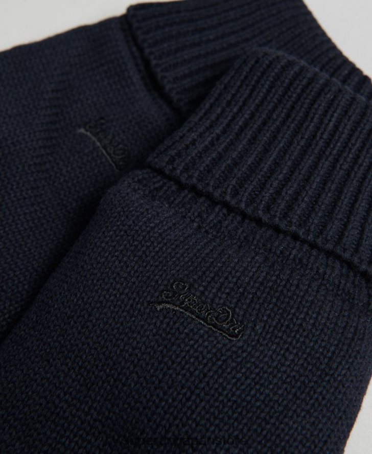 ヴィンテージロゴ手袋 男性 Superdry アクセサリー 海軍 2J62PZ1722