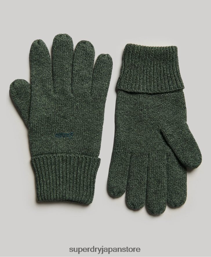 ヴィンテージロゴ手袋 男性 Superdry アクセサリー 緑 2J62PZ1723