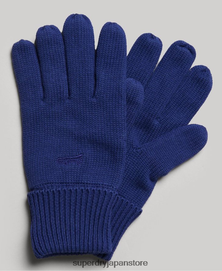 ヴィンテージロゴ手袋 男性 Superdry アクセサリー 青 2J62PZ1727