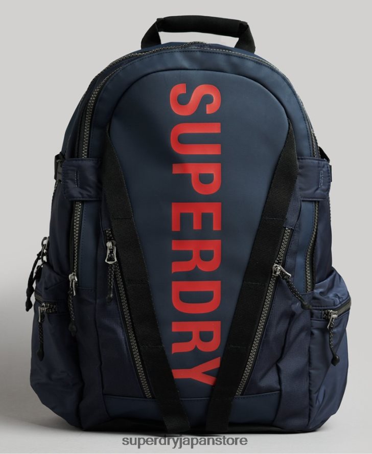 マウンテンタープグラフィックバックパック 男性 Superdry アクセサリー 海軍 2J62PZ1728