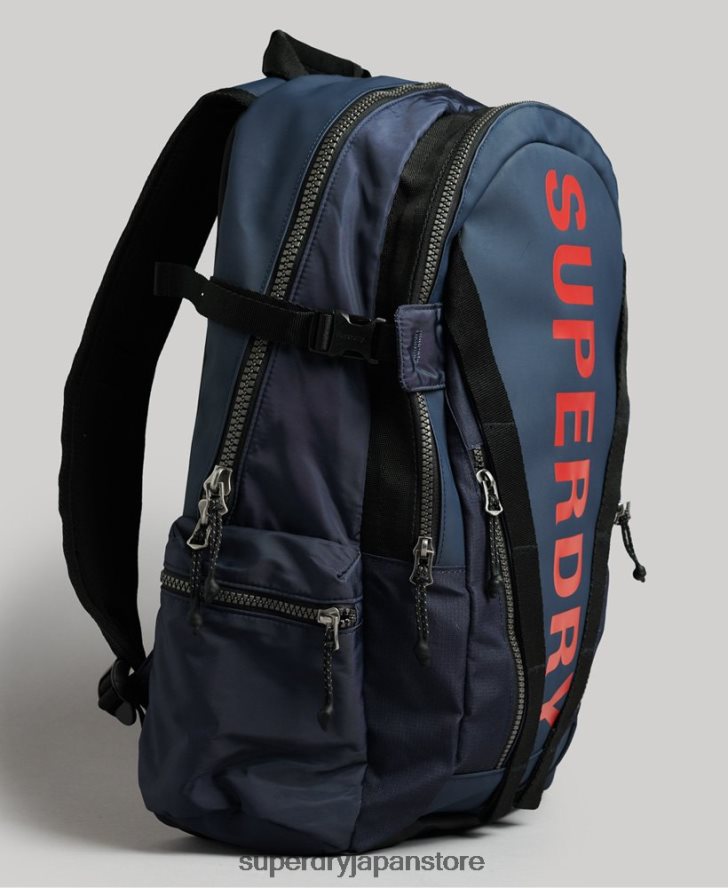 マウンテンタープグラフィックバックパック 男性 Superdry アクセサリー 海軍 2J62PZ1728