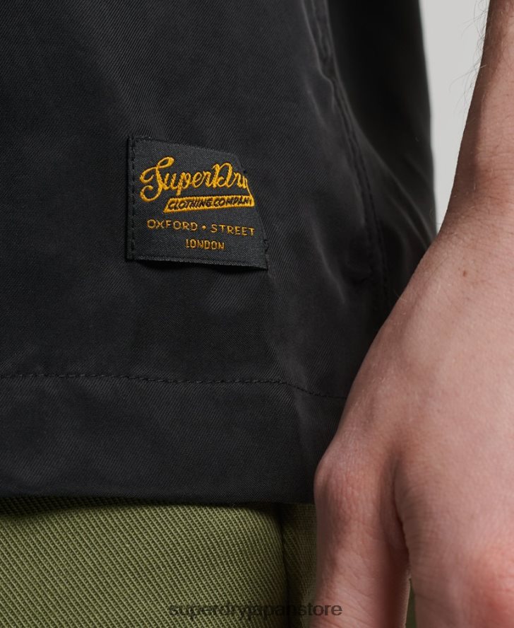 ヴィンテージ ボウリング半袖シャツ 男性 Superdry 衣類 黒 2J62PZ172