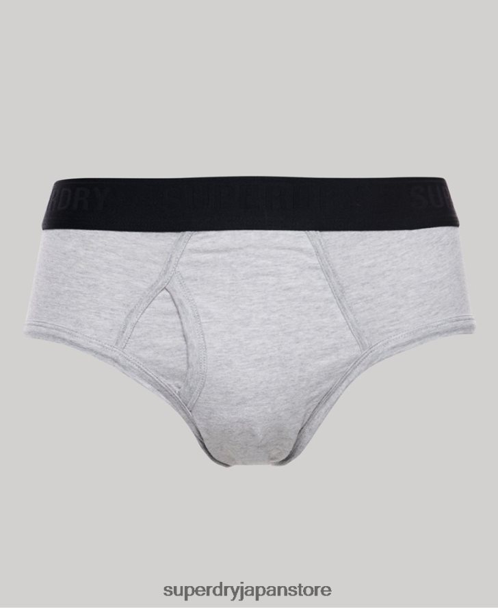オーガニックコットン ブリーフ トリプルパック 男性 Superdry 衣類 黒 2J62PZ1741