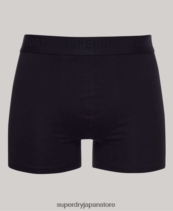 オーガニックコットンボクサー トリプルパック 男性 Superdry 衣類 グレー 2J62PZ1744