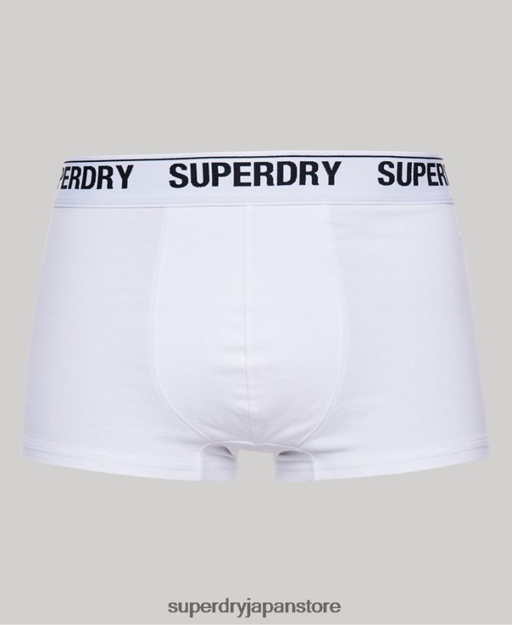 オーガニックコットントランクトリプルパック 男性 Superdry 衣類 黒 2J62PZ1747