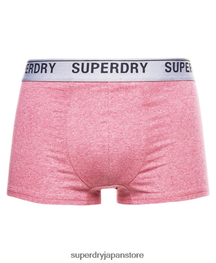 オーガニックコットントランクトリプルパック 男性 Superdry 衣類 赤 2J62PZ1751