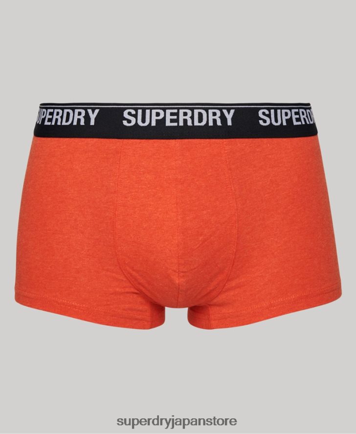 オーガニックコットントランクトリプルパック 男性 Superdry 衣類 マルチ 2J62PZ1753