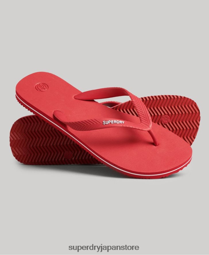 ヴィンテージクラシックビーチサンダル 男性 Superdry 靴 赤 2J62PZ1757