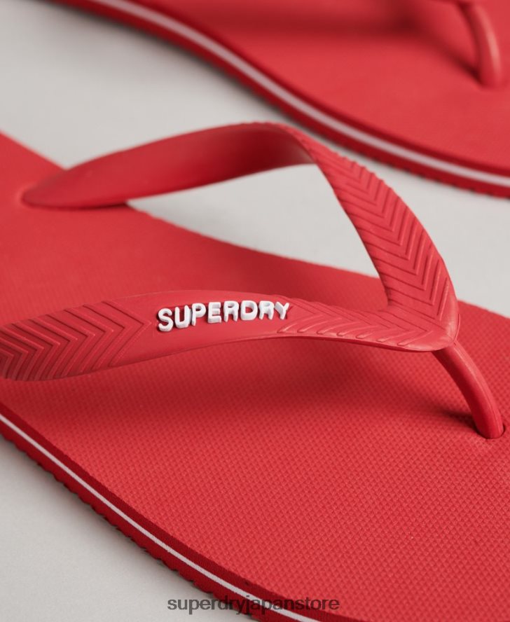 ヴィンテージクラシックビーチサンダル 男性 Superdry 靴 赤 2J62PZ1757