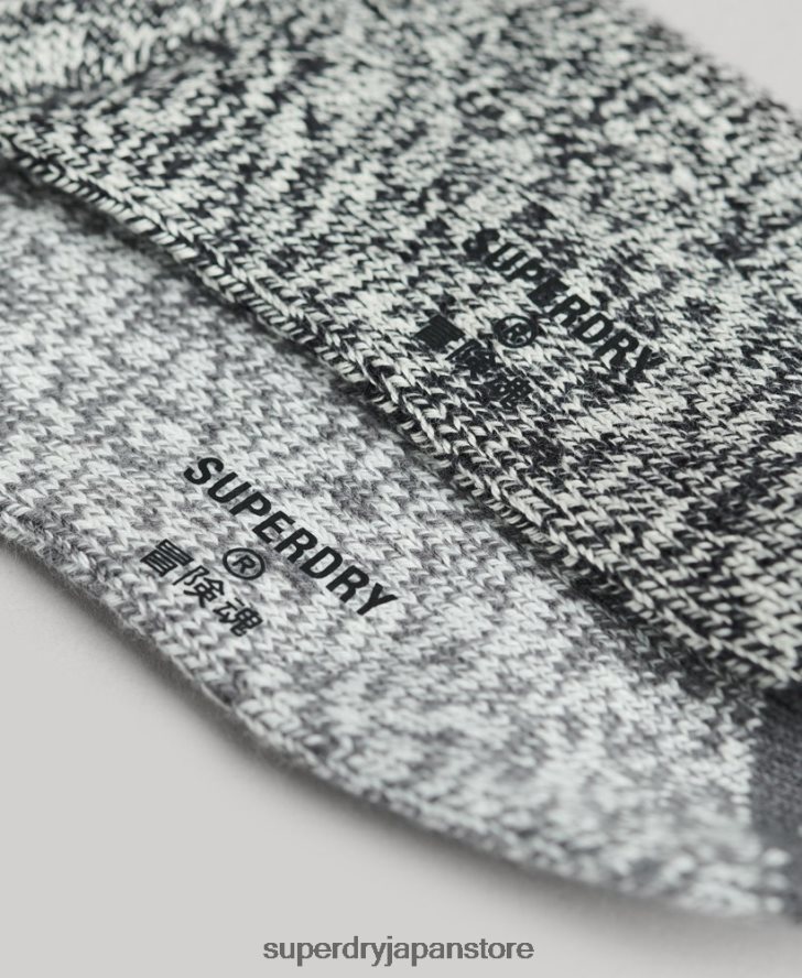 オーガニックコットンツイストソックスパック 男性 Superdry アクセサリー グレー 2J62PZ1765