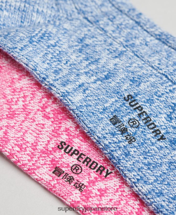 オーガニックコットンツイストソックスパック 男性 Superdry アクセサリー マルチ 2J62PZ1766