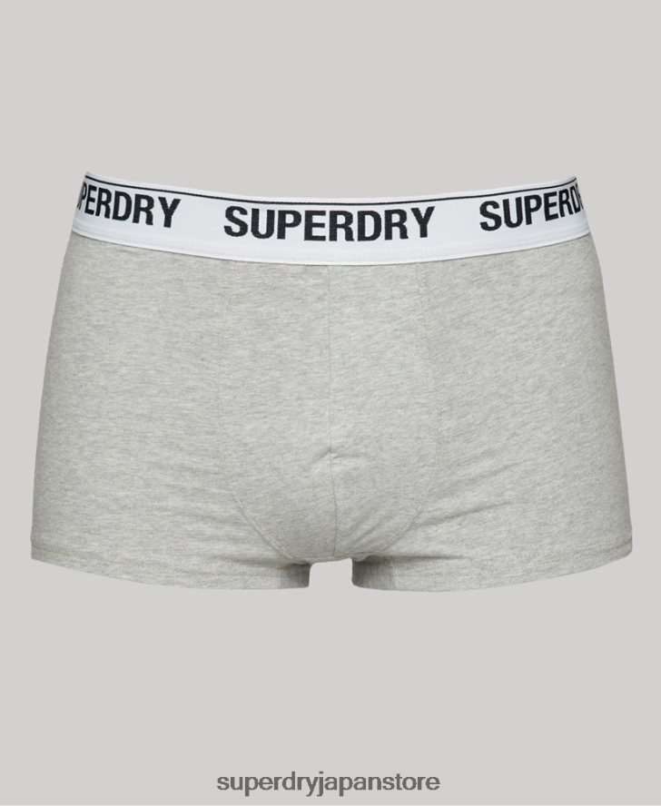 オーガニックコットントランクトリプルパック 男性 Superdry 衣類 オレンジ 2J62PZ1767