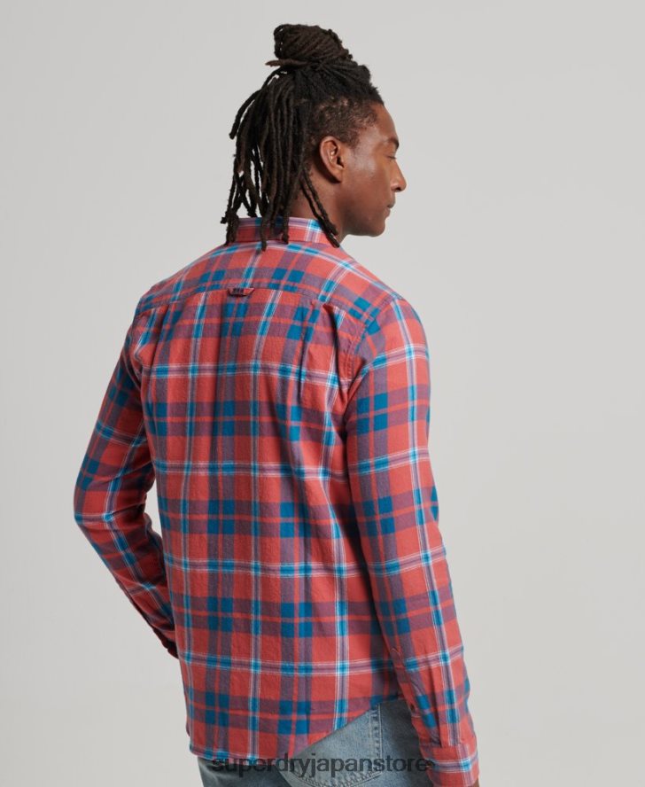 オーガニックコットン ヴィンテージ ランバージャック シャツ 男性 Superdry 衣類 赤 2J62PZ176