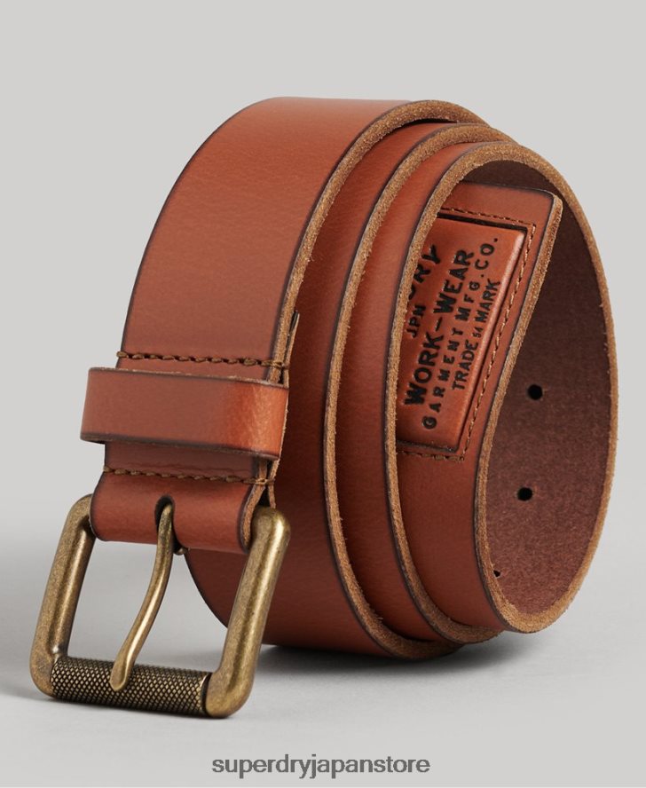 革ベルトギフトボックス 男性 Superdry アクセサリー 黄褐色 2J62PZ1775