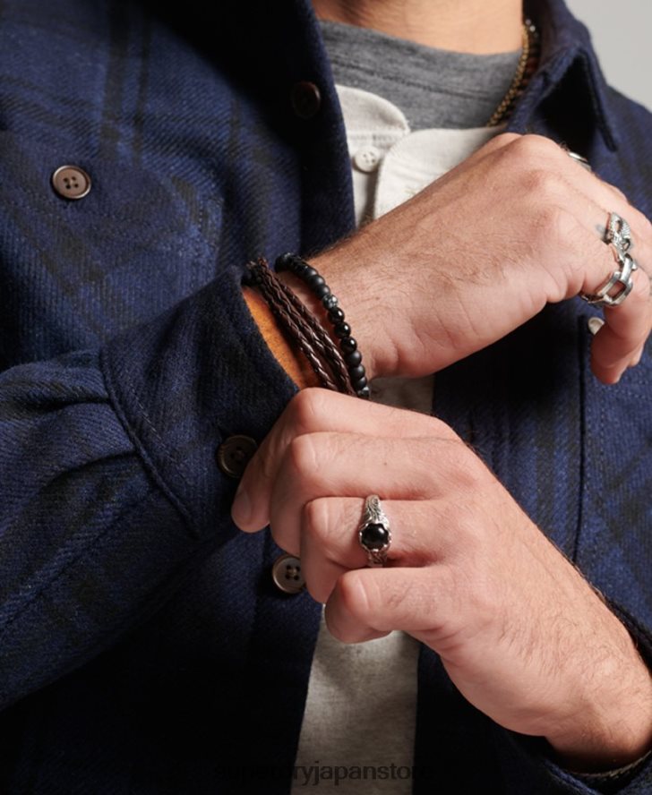 マーチャントストア - キルティングオーバーシャ​​ツ 男性 Superdry 衣類 海軍 2J62PZ177