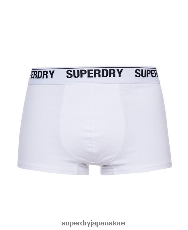 オーガニックコットントランクトリプルパック 男性 Superdry 衣類 黒 2J62PZ1787