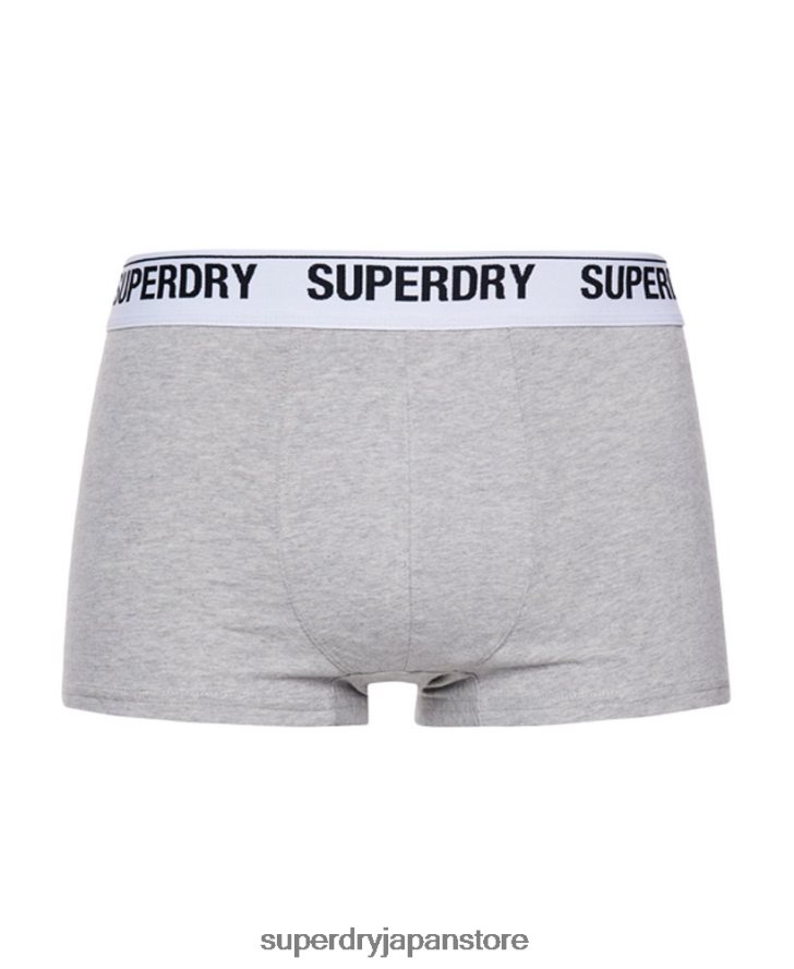 オーガニックコットントランクトリプルパック 男性 Superdry 衣類 黒 2J62PZ1787