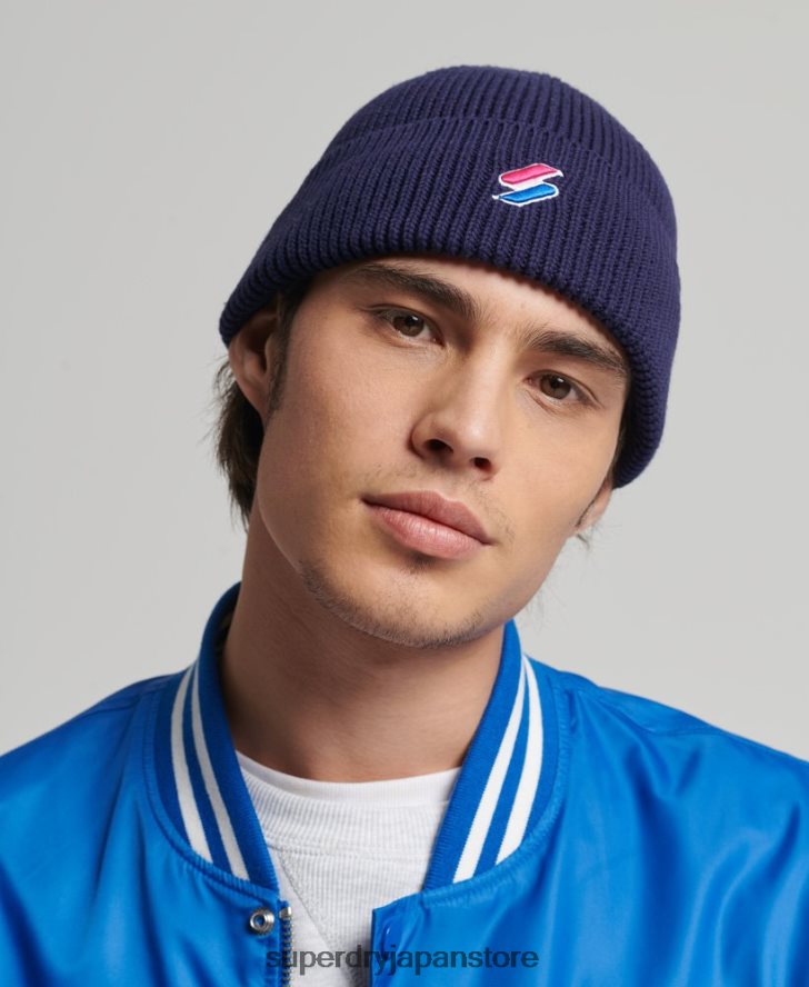 コードビーニー 男性 Superdry アクセサリー 海軍 2J62PZ1793