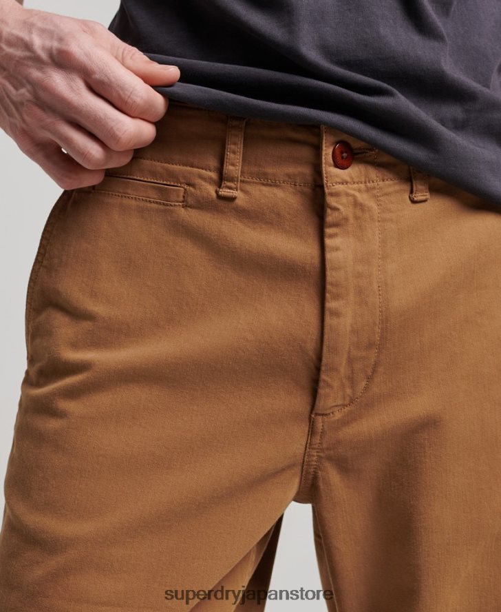 オフィサーチノショーツ 男性 Superdry 衣類 茶色 2J62PZ17