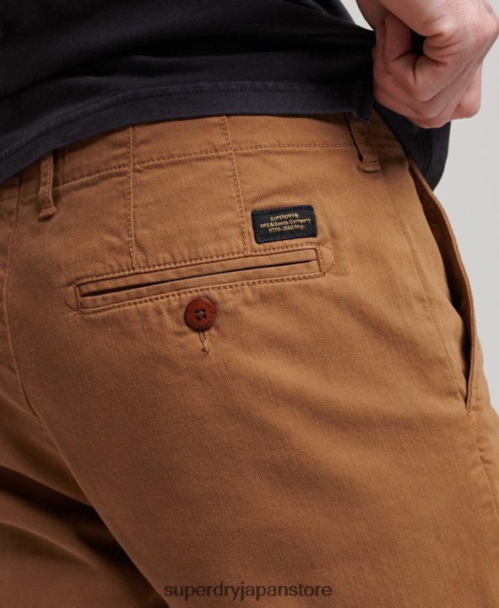 オフィサーチノショーツ 男性 Superdry 衣類 茶色 2J62PZ17