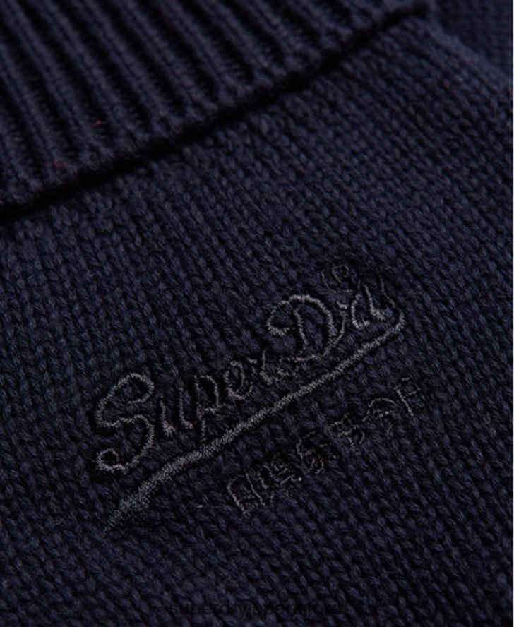 ヴィンテージロゴのクラシックな手袋 男性 Superdry アクセサリー 海軍 2J62PZ1801