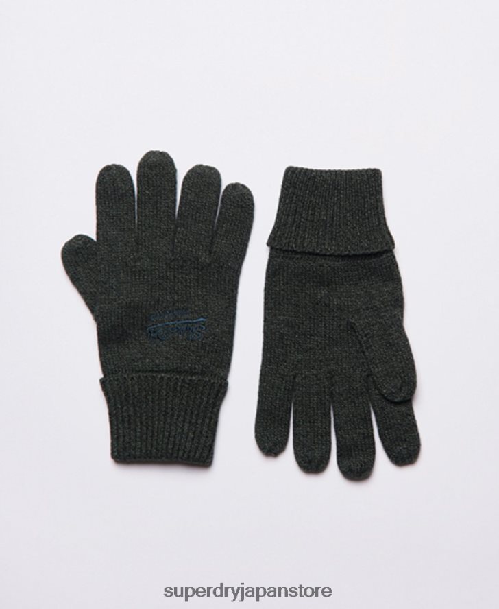 ヴィンテージロゴのクラシックな手袋 男性 Superdry アクセサリー 緑 2J62PZ1802