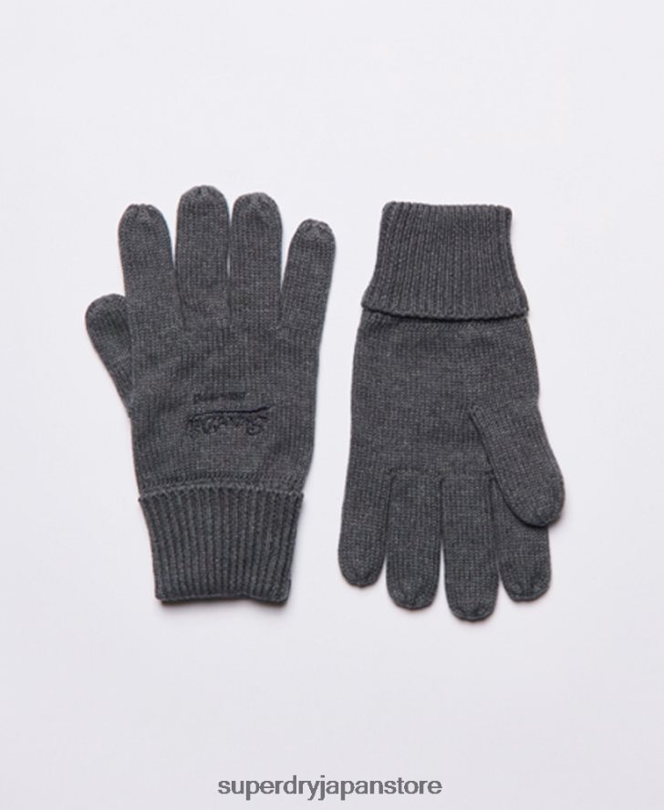 ヴィンテージロゴのクラシックな手袋 男性 Superdry アクセサリー グレー 2J62PZ1803