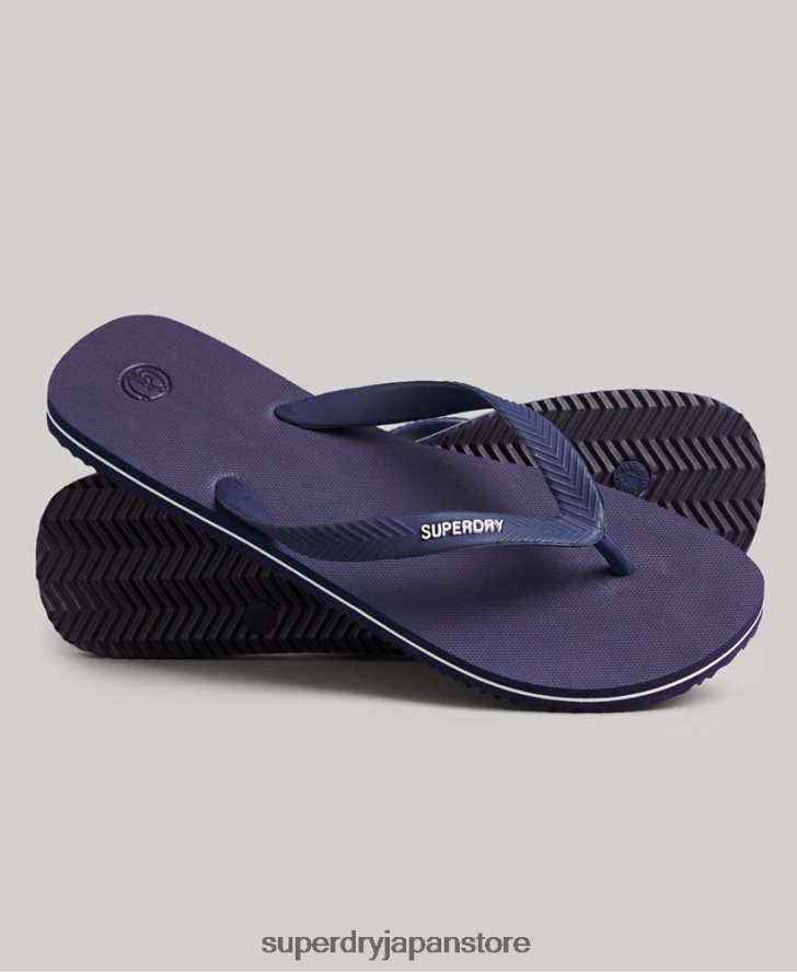 ヴィンテージクラシックビーチサンダル 男性 Superdry 靴 海軍 2J62PZ1805