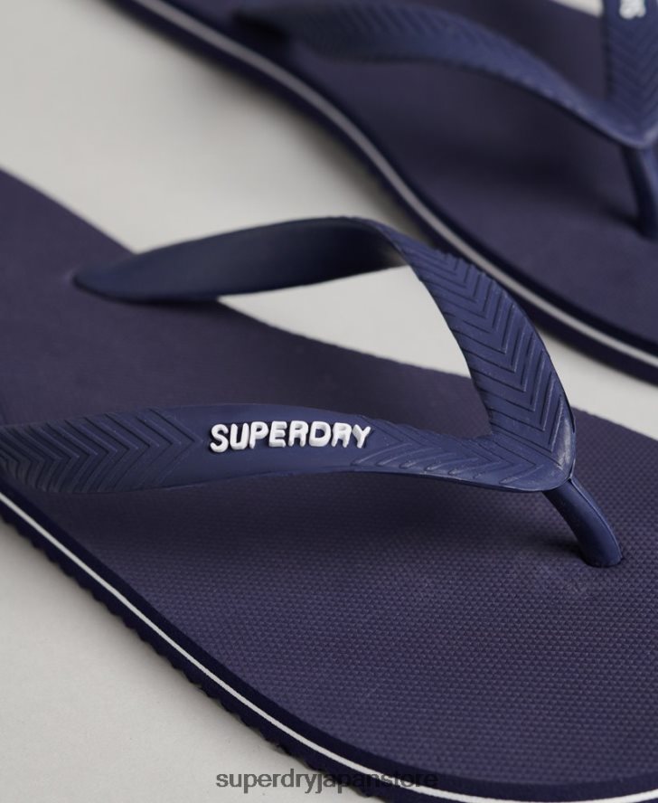 ヴィンテージクラシックビーチサンダル 男性 Superdry 靴 海軍 2J62PZ1805