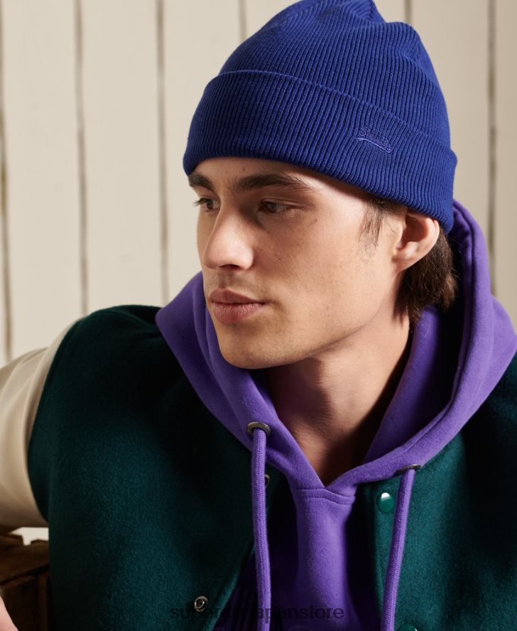 ヴィンテージロゴビーニー帽 男性 Superdry アクセサリー 青 2J62PZ1807