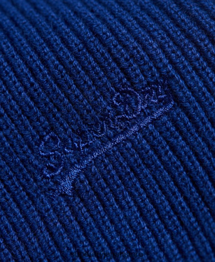ヴィンテージロゴビーニー帽 男性 Superdry アクセサリー 青 2J62PZ1807
