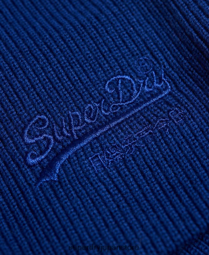 ヴィンテージロゴクラシックビーニー帽 男性 Superdry アクセサリー 青 2J62PZ1810