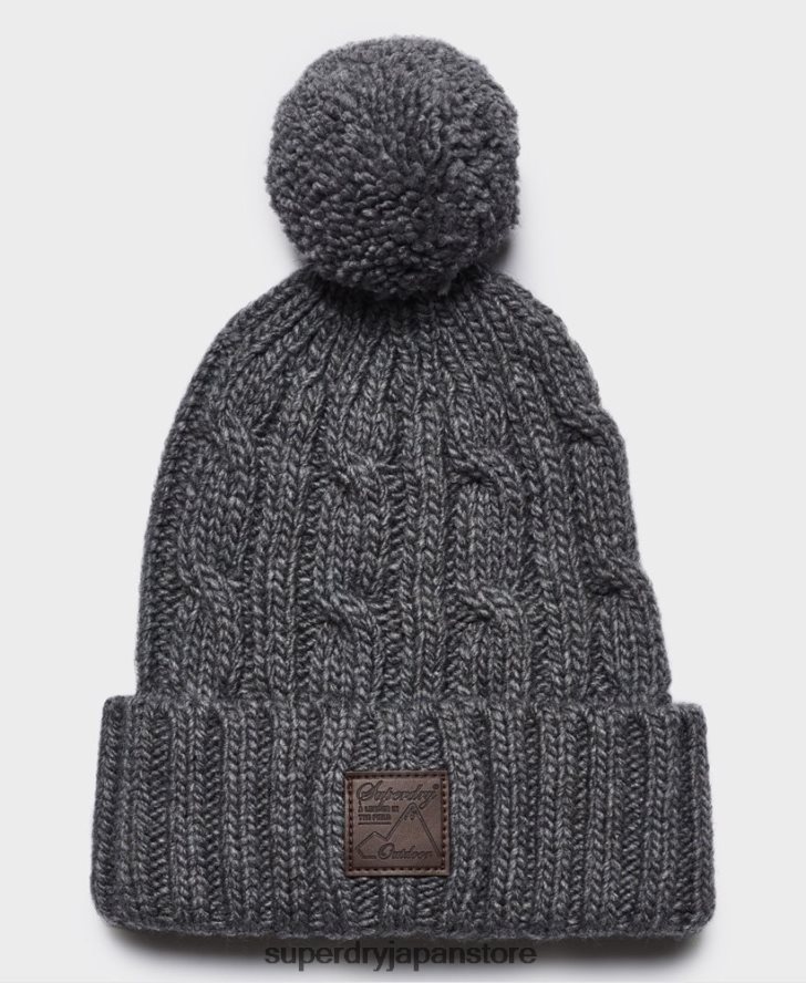 トロール船ケーブルビーニー帽 男性 Superdry アクセサリー グレー 2J62PZ1814