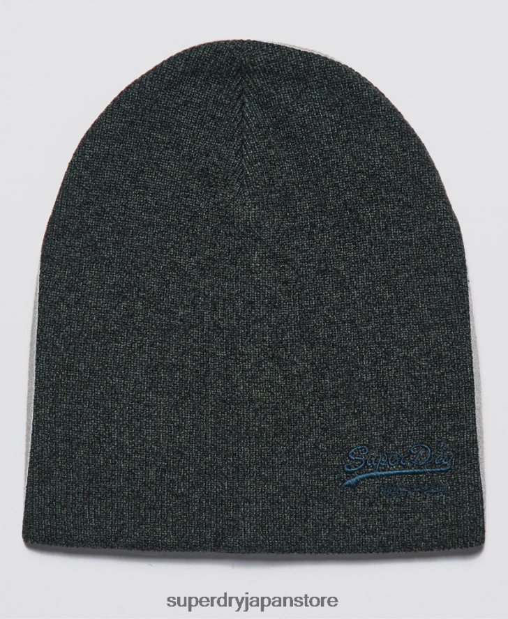 ヴィンテージロゴクラシックビーニー帽 男性 Superdry アクセサリー 緑 2J62PZ1815