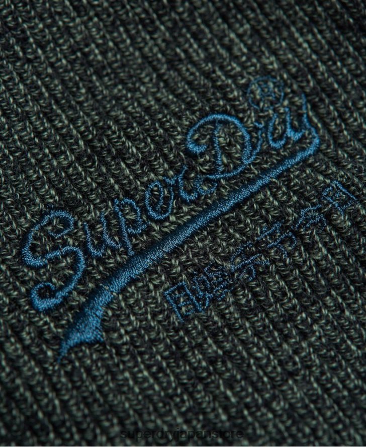ヴィンテージロゴクラシックビーニー帽 男性 Superdry アクセサリー 緑 2J62PZ1815
