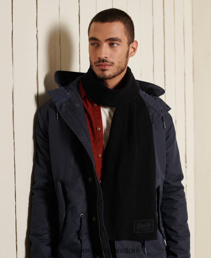 ヴィンテージロゴクラシックスカーフ 男性 Superdry アクセサリー 黒 2J62PZ1818
