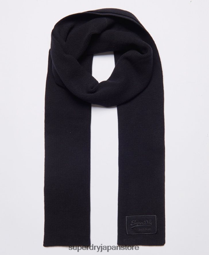 ヴィンテージロゴクラシックスカーフ 男性 Superdry アクセサリー 黒 2J62PZ1818