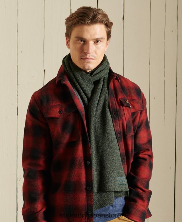 ヴィンテージロゴスカーフ 男性 Superdry アクセサリー 緑 2J62PZ1823