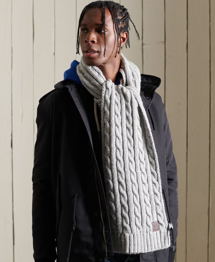 トロール船ケーブルスカーフ 男性 Superdry アクセサリー クリーム 2J62PZ1826