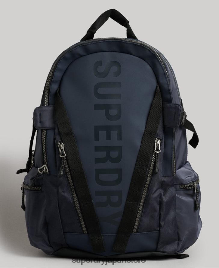マウンテンタープグラフィックバックパック 男性 Superdry アクセサリー 海軍 2J62PZ1832