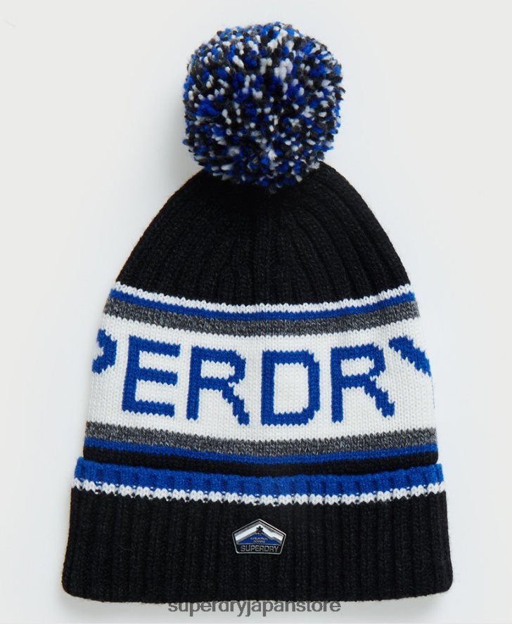 ロゴビーニー帽 男性 Superdry アクセサリー 黒 2J62PZ1839